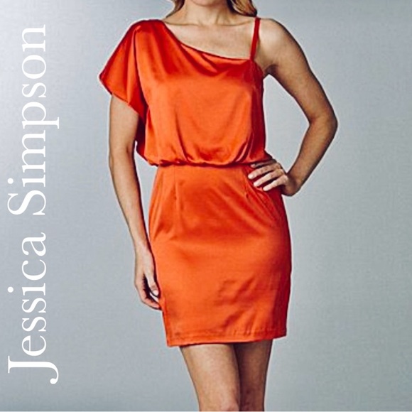 NEW Jessica Simpson one shoulder flutter sleeve dress - Picture 6 of 14